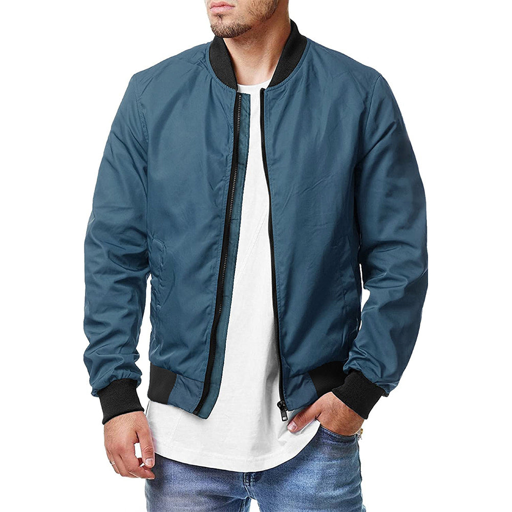 Macymars™ Men Bomber Jacket Zip Up Casual Plus Size Jacket
