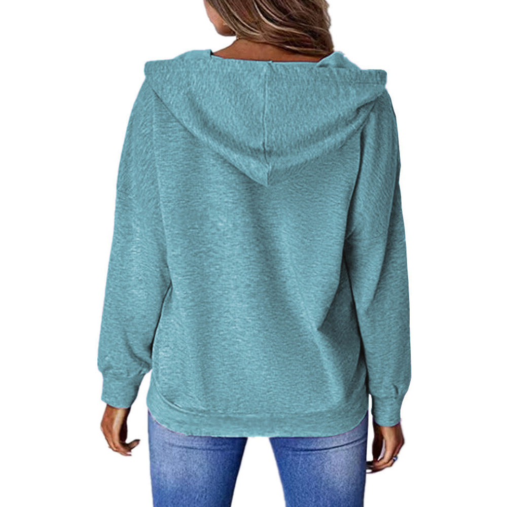 Macymars™ Women's Butterfly Print Hooded Zipper Sweatshirt