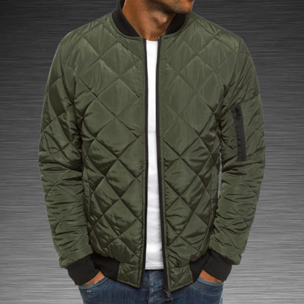 Macymars™ Men's Lingge Stand Up Collar Zipper Cotton Coat