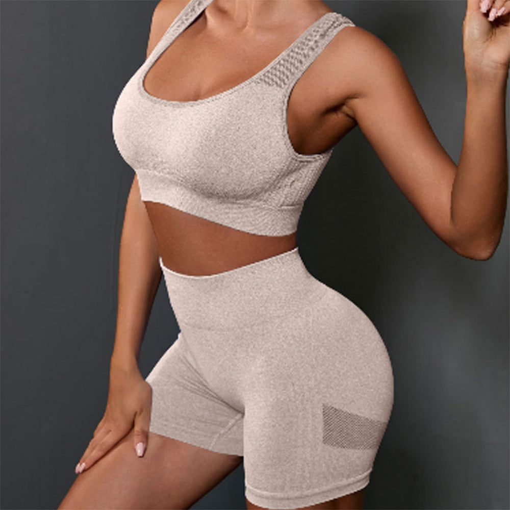 Macymars™ Women's 2 Piece High Waist Leggings with Sports Bra Exercise Set