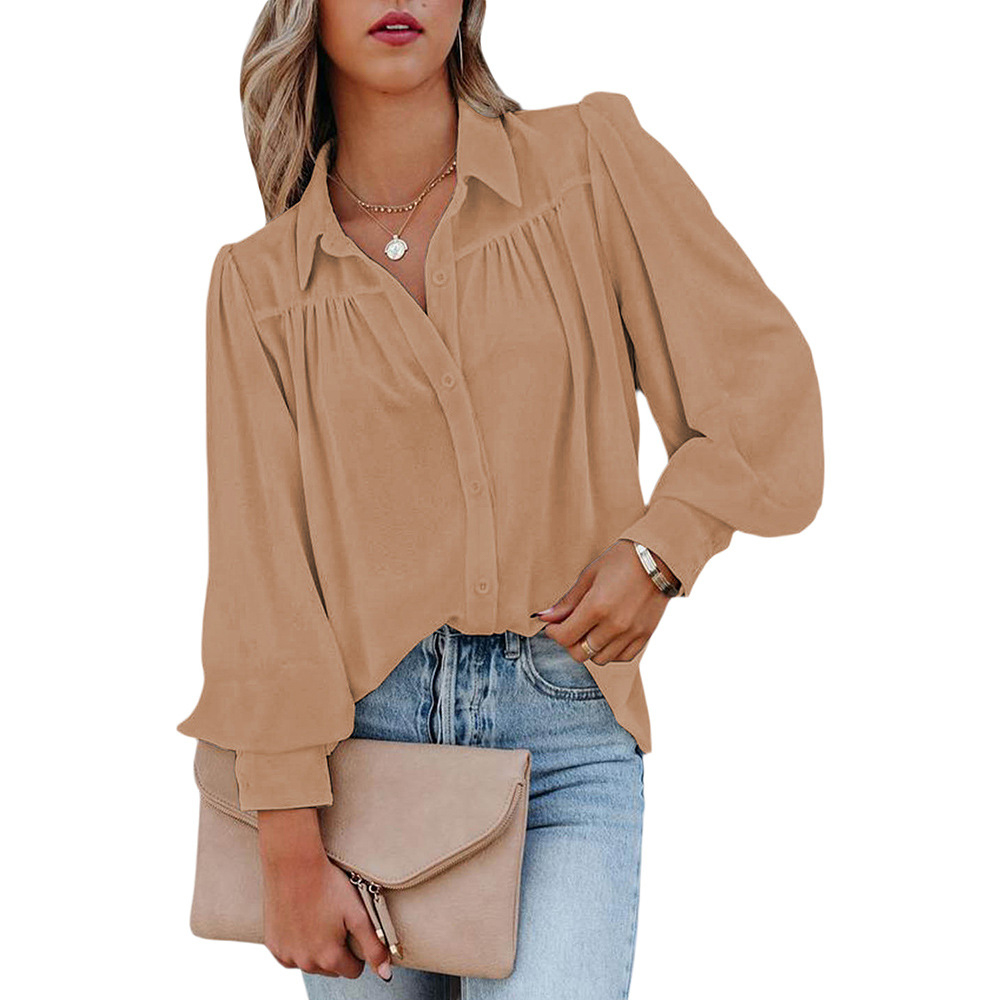 Macymars™ Women's V-neck Chiffon Long-sleeved Casual Business Office Work Shirt