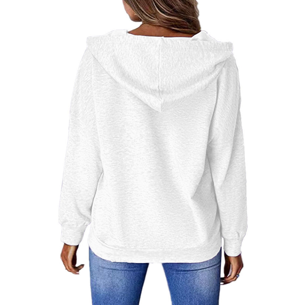 Macymars™ Women's Butterfly Print Hooded Zipper Sweatshirt