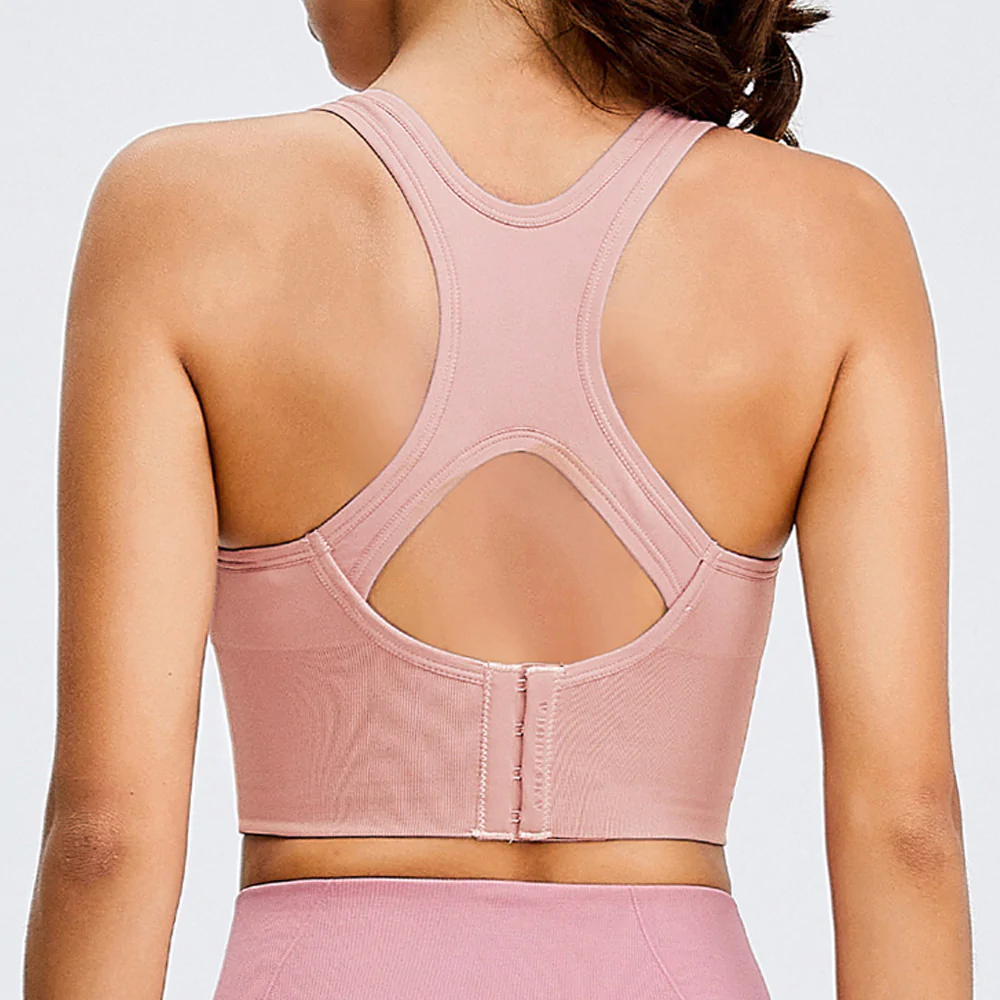 Macymars™ V-neck X-back 4-breasted Sports Bra