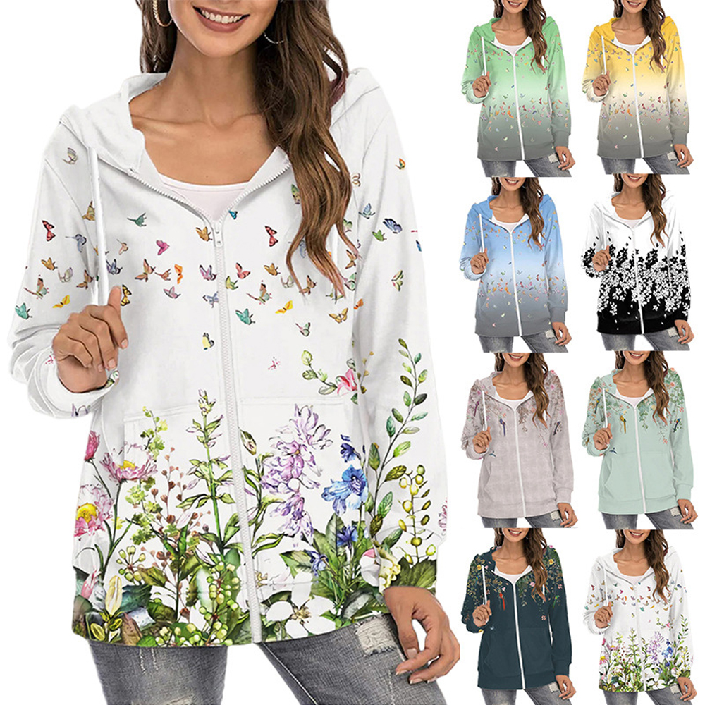 Macymars™ Women's Hooded Coats Fall And Winter Casual Print Padded Jacket