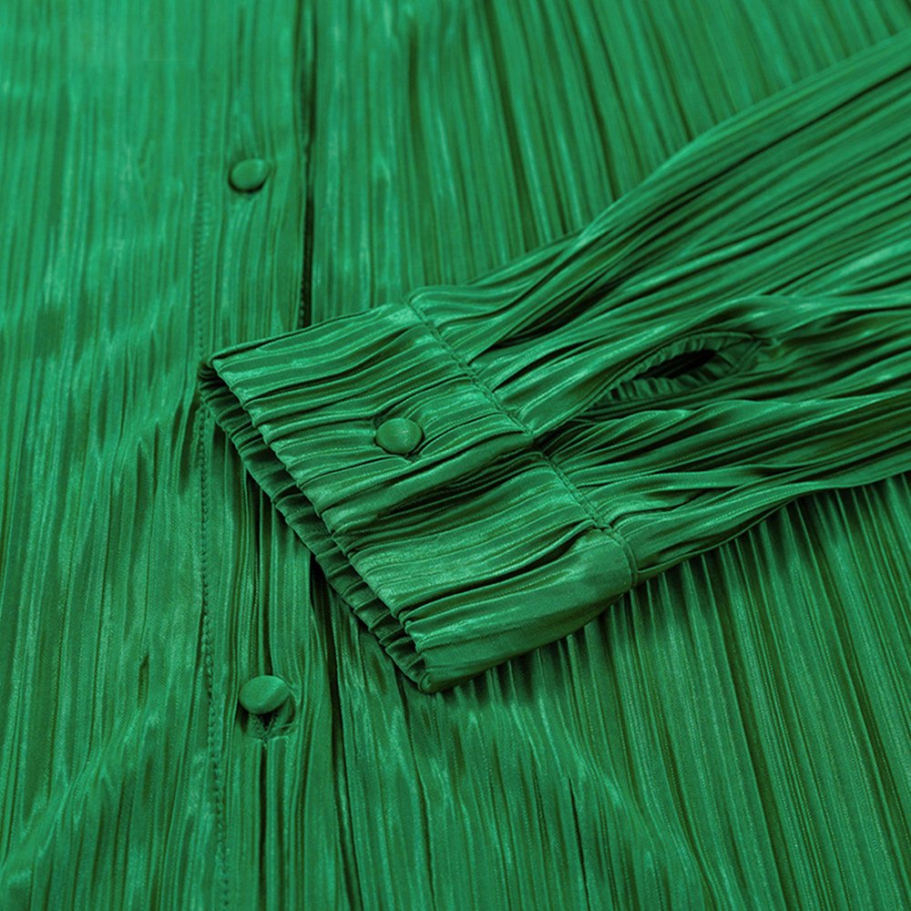 Macymars™ Women Clothing Retro Casual Fashion Fashion Suit 2022 Long Sleeve Loose-Fitting Pleated Wide Leg Pants Two-Piece Set