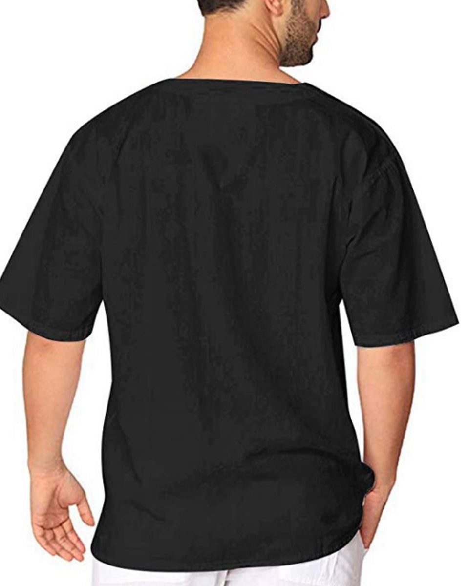 Macymars™ Men's Cotton Linen Short Sleeve Casual T-shirt