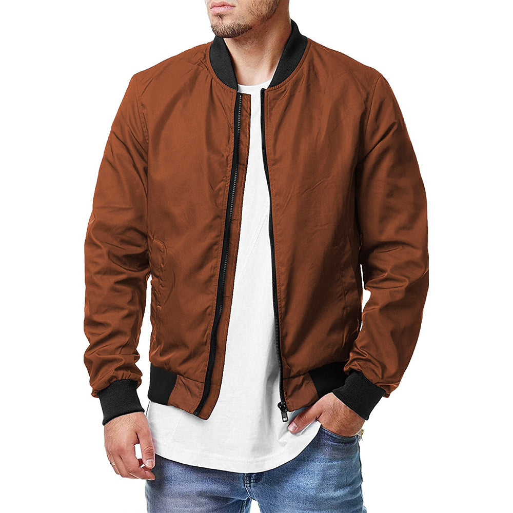 Macymars™ Men Bomber Jacket Zip Up Casual Plus Size Jacket