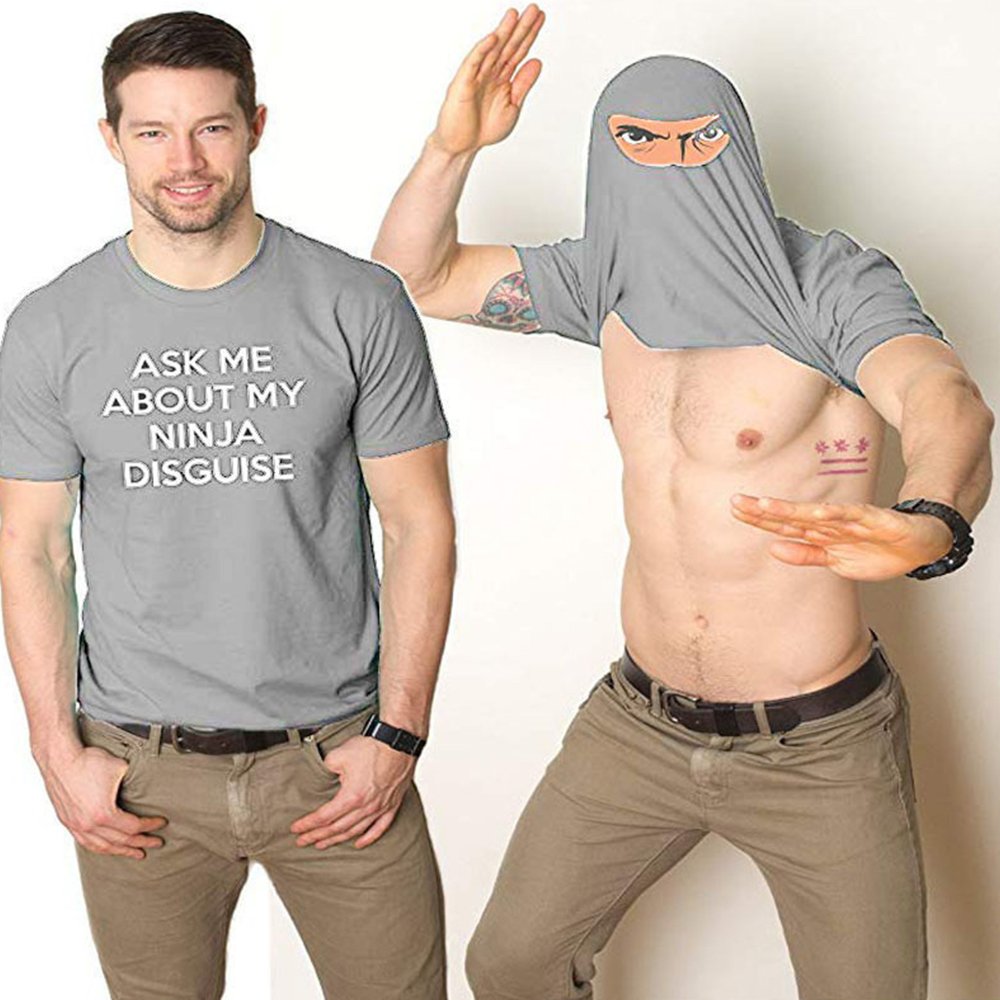 Macymars™ Flip Cartoon NINJA Funny Ninja Short Sleeve