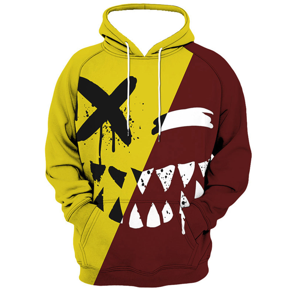 Macymars™ Men's Round Neck Smiley Series 3D Digital Printing Hoodie Sweater Pullover