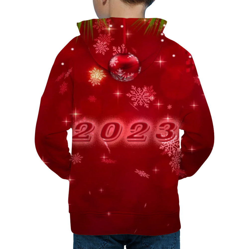 Macymars™ Christmas 3D Digital Print Hooded Sweatshirts Pullover