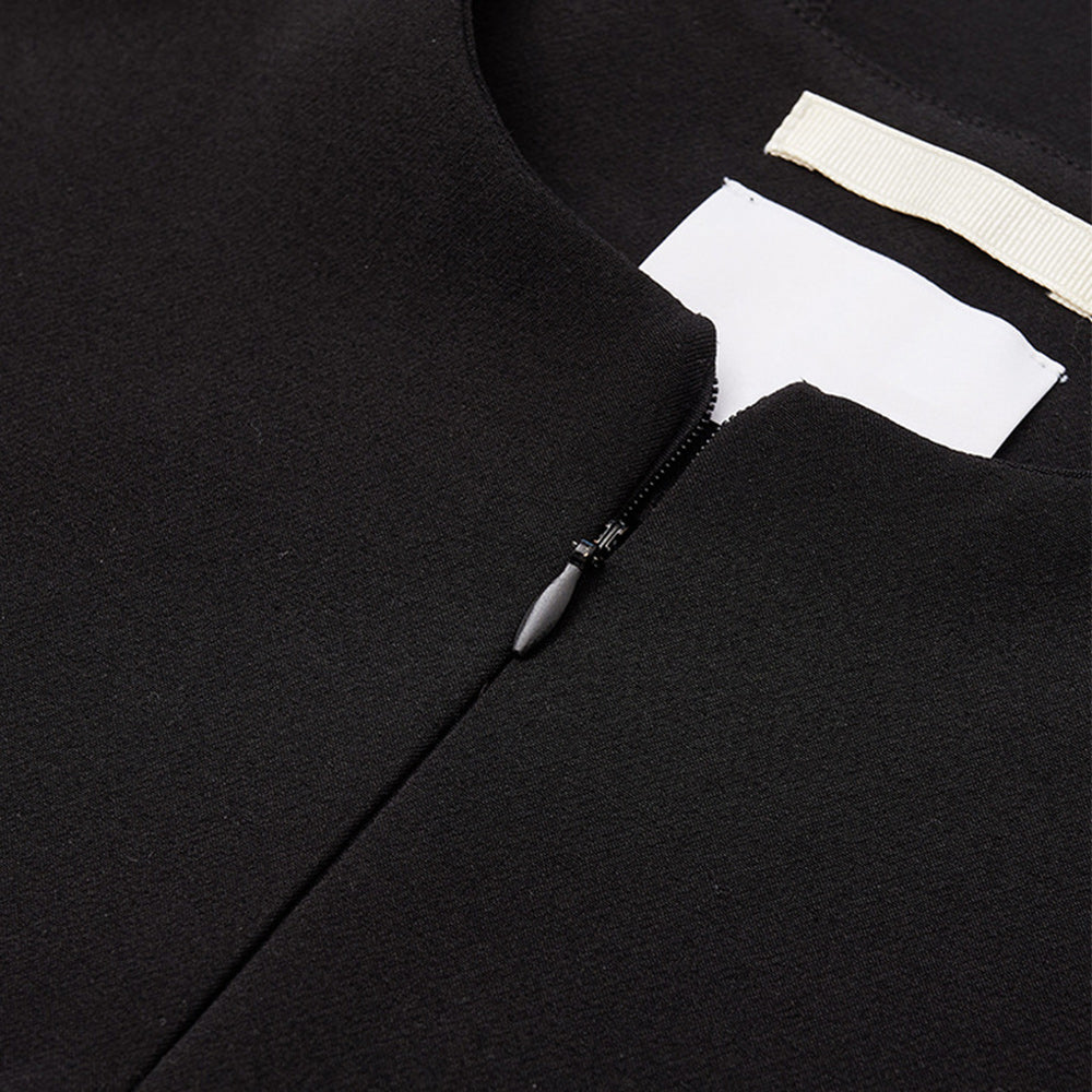 Macymars™ Mens Solid Color Zipper Collar Classic Polo Shirts