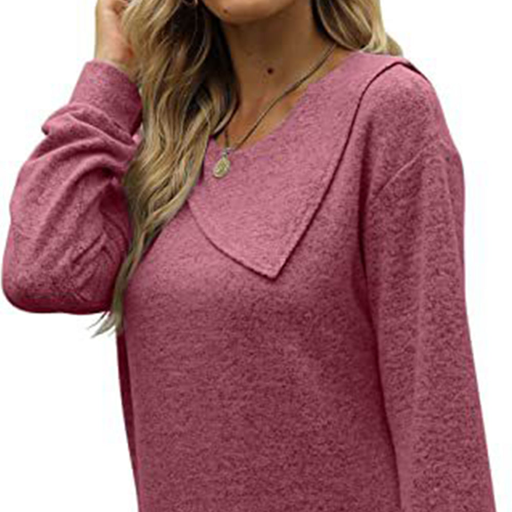 Macymars™ Women's Round Neck Button Long-sleeved Sweatshirt T-shirt