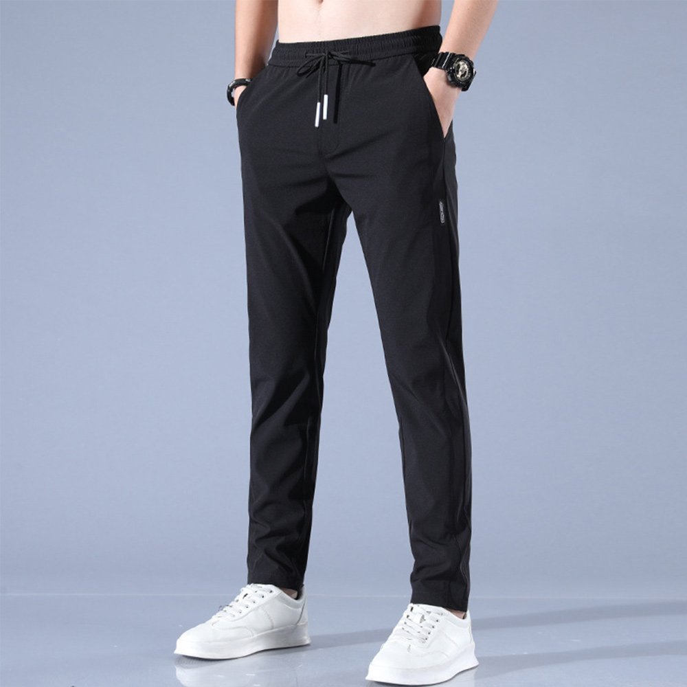Macymars™ Men's Ice Silk Elastic Waist Drawstring Straight Trousers