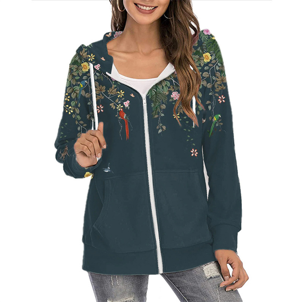 Macymars™ Women's Hooded Coats Fall And Winter Casual Print Padded Jacket