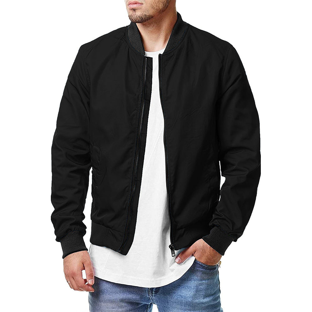 Macymars™ Men Bomber Jacket Zip Up Casual Plus Size Jacket