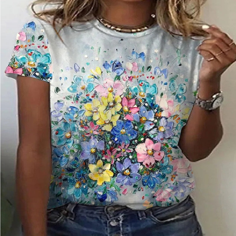 Macymars™ Elegant Fashionable Gilt Butterfly Print Women's T-Shirt