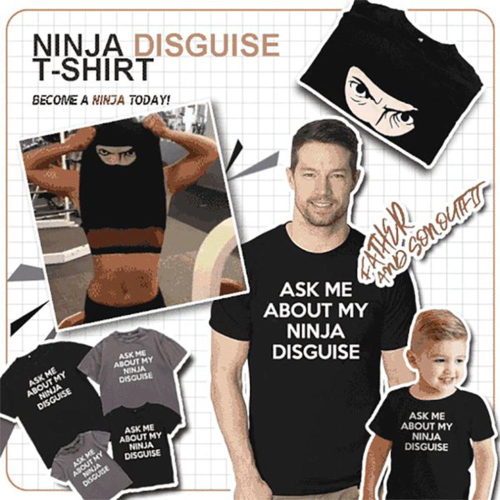 Macymars™ Flip Cartoon NINJA Funny Ninja Short Sleeve