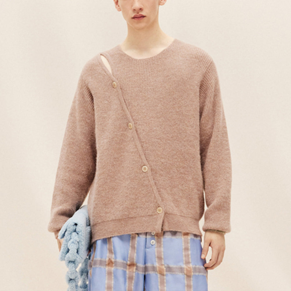 Macymars™ Men's Diagonal Button Sweater