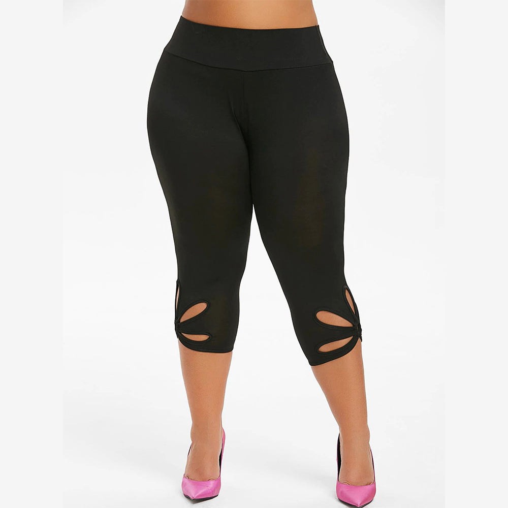 Macymars™ Women Plus Size High Waist Hollow out Yoga Elastic Pants
