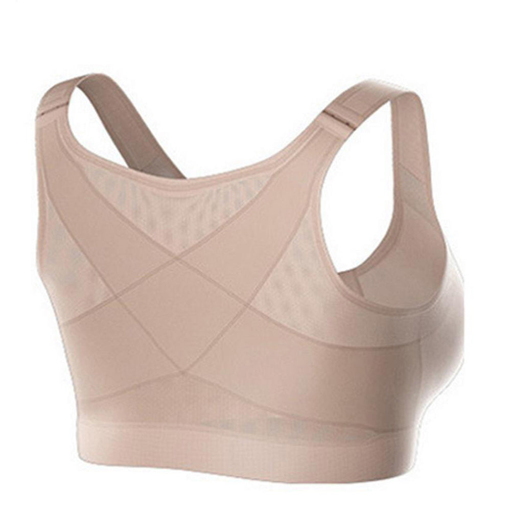 Macymars™ Women's Front Closure Sports Correction Bra Without Steel Rings Without Chest Pad