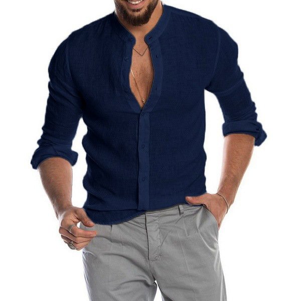 Macymars™ Men's Cotton Shirt Long Sleeve Loose Tops