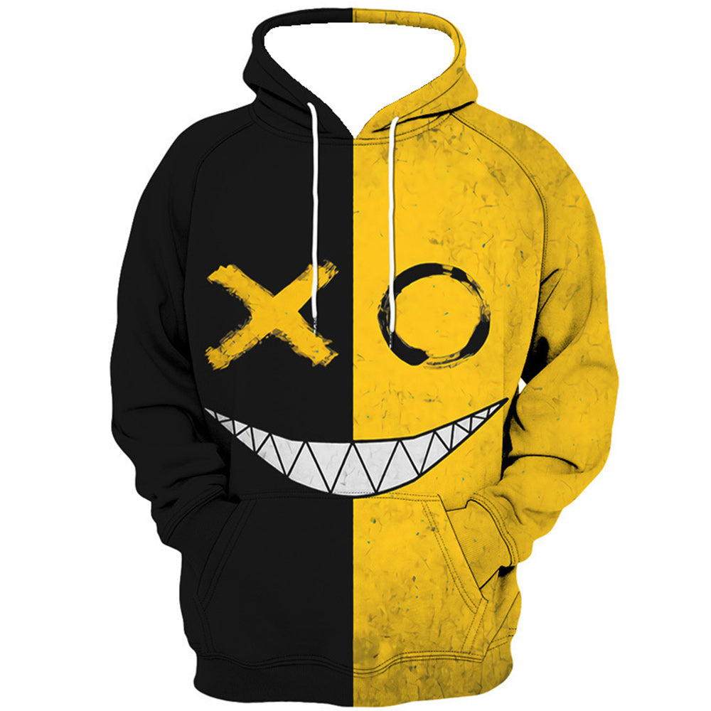 Macymars™ Men's Round Neck Smiley Series 3D Digital Printing Hoodie Sweater Pullover