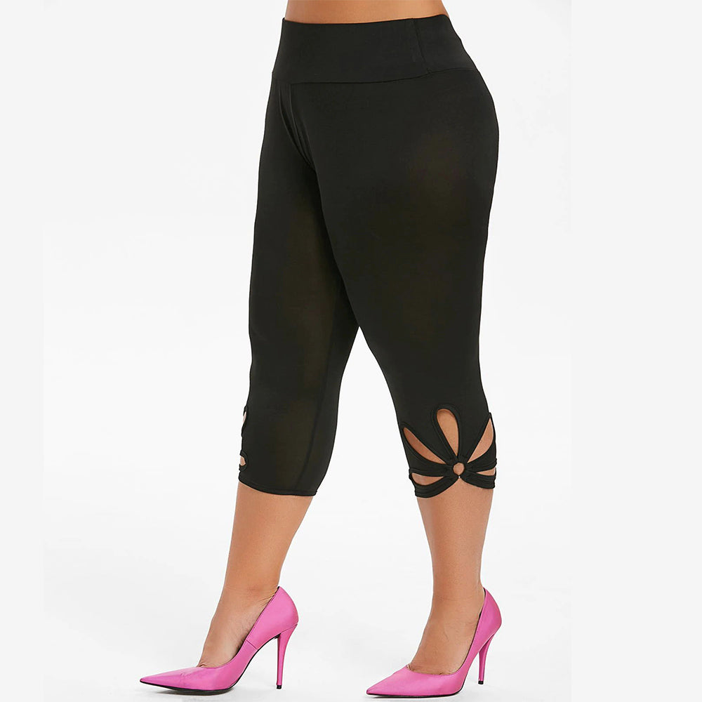 Macymars™ Women Plus Size High Waist Hollow out Yoga Elastic Pants