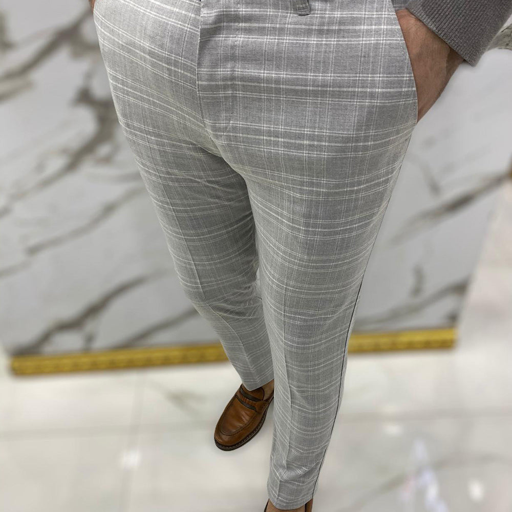 Macymars™ Men's Casual Plaid Striped Slim Fit Business Pants