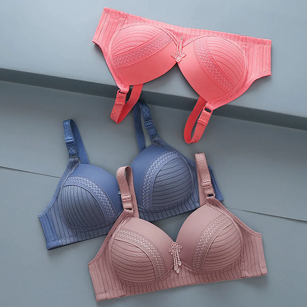 Macymars™ No-magnetic Embroidered No-wire Ring Plus Size Bra