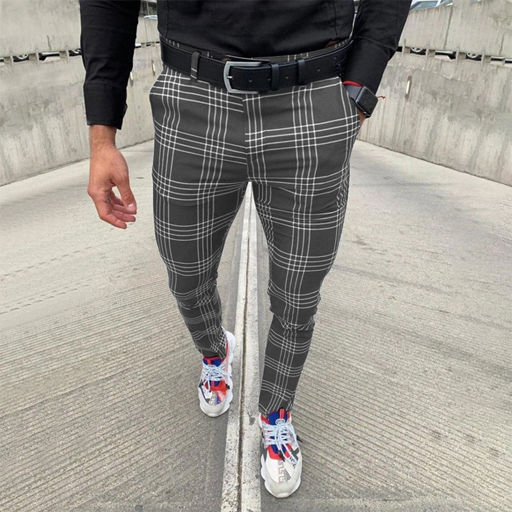 Macymars™ Men's Fashion Plaid Casual Pencil Long Pants