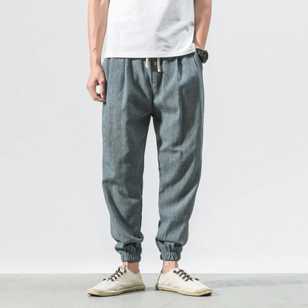 Macymars™ Solid Color Pocket Side Leggings Casual Cotton Linen Pants