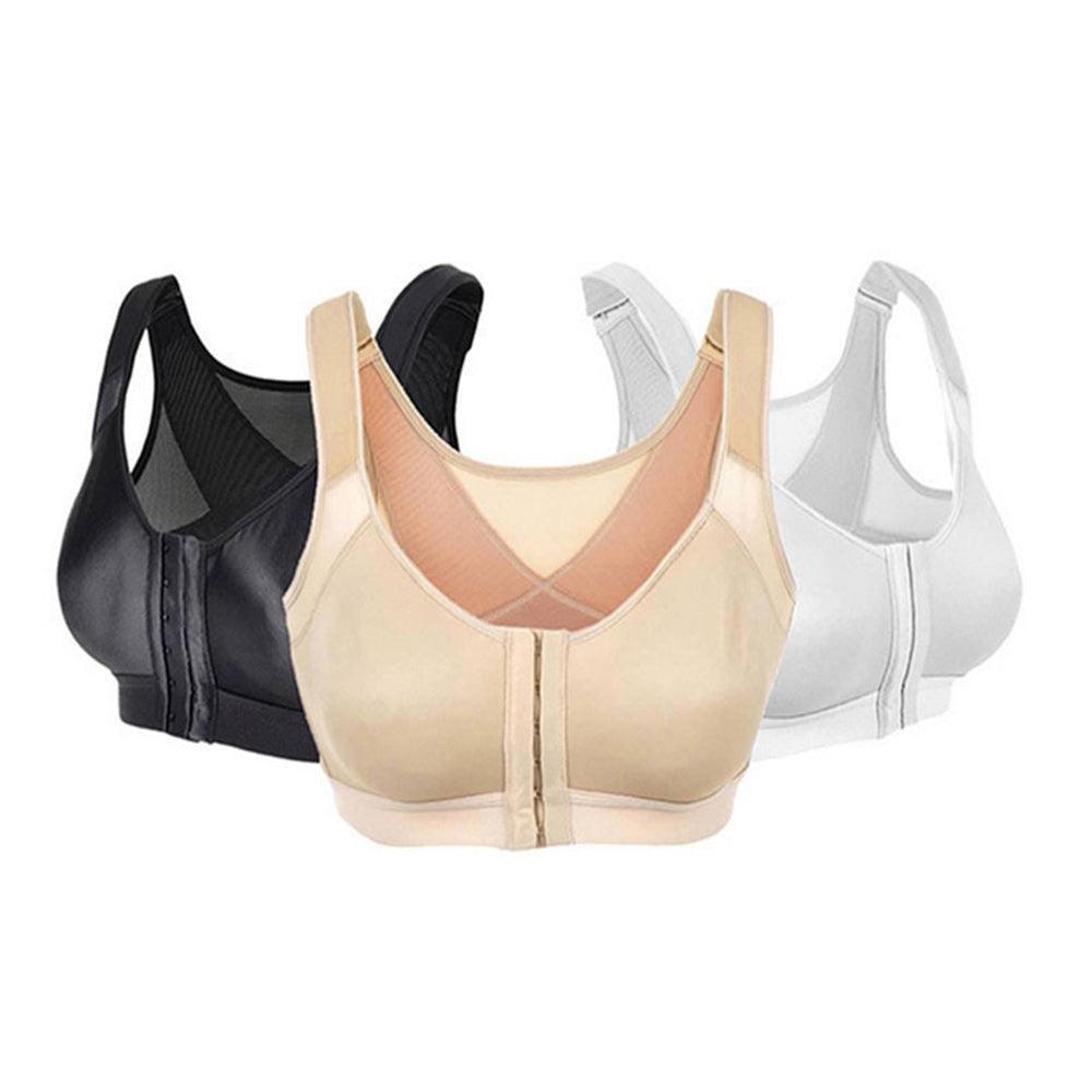 Macymars™ Women's Front Closure Sports Correction Bra Without Steel Rings Without Chest Pad