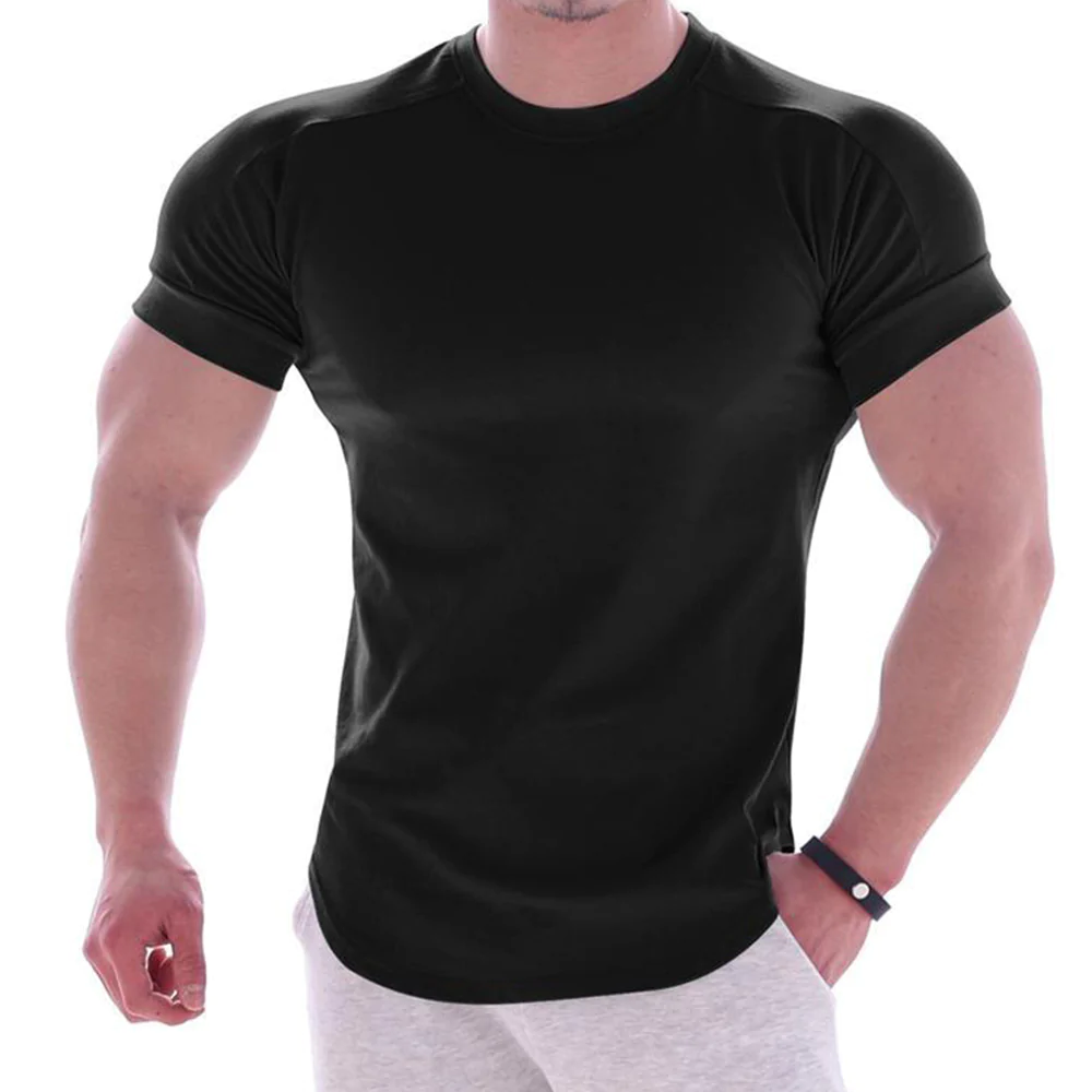 Macymars™ Men's Cotton Stretch Crew Neck Short Sleeve Sports T-Shirt