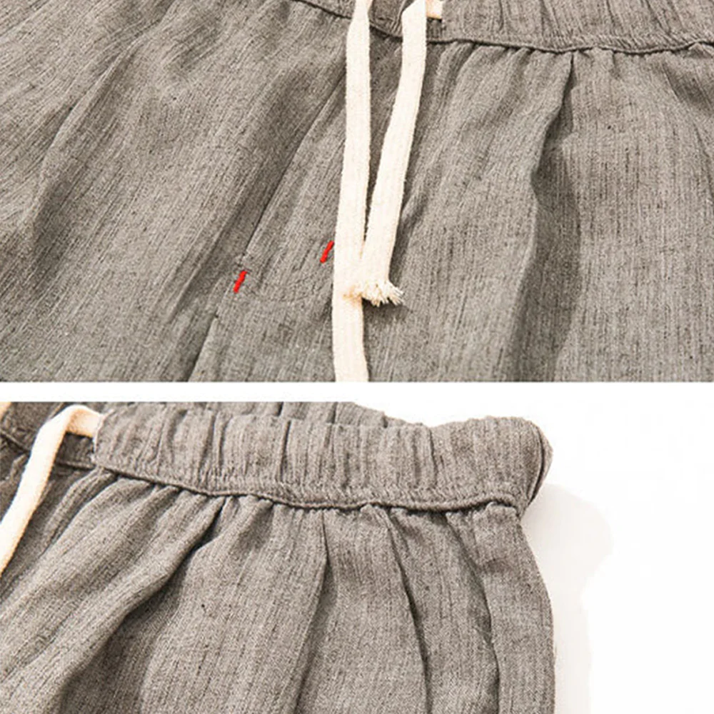 Macymars™ Solid Color Pocket Side Leggings Casual Cotton Linen Pants