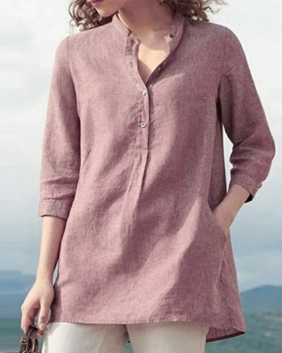 Macymars™ Women's Stand Collar Loose Shirt