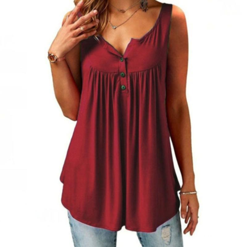 Macymars™ Women's Comfy Loose Button Sleeveless Tank Top