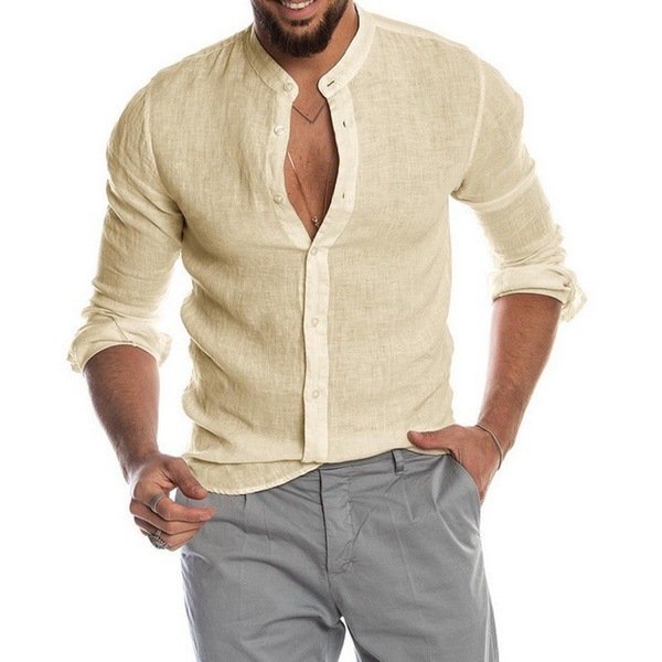 Macymars™ Men's Cotton Shirt Long Sleeve Loose Tops