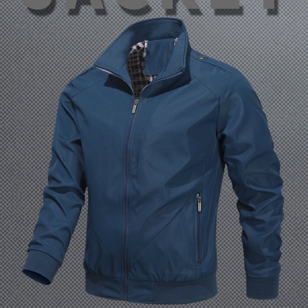 Macymars™ Men's Plus Size Stand Collar Zip Thin Jacket