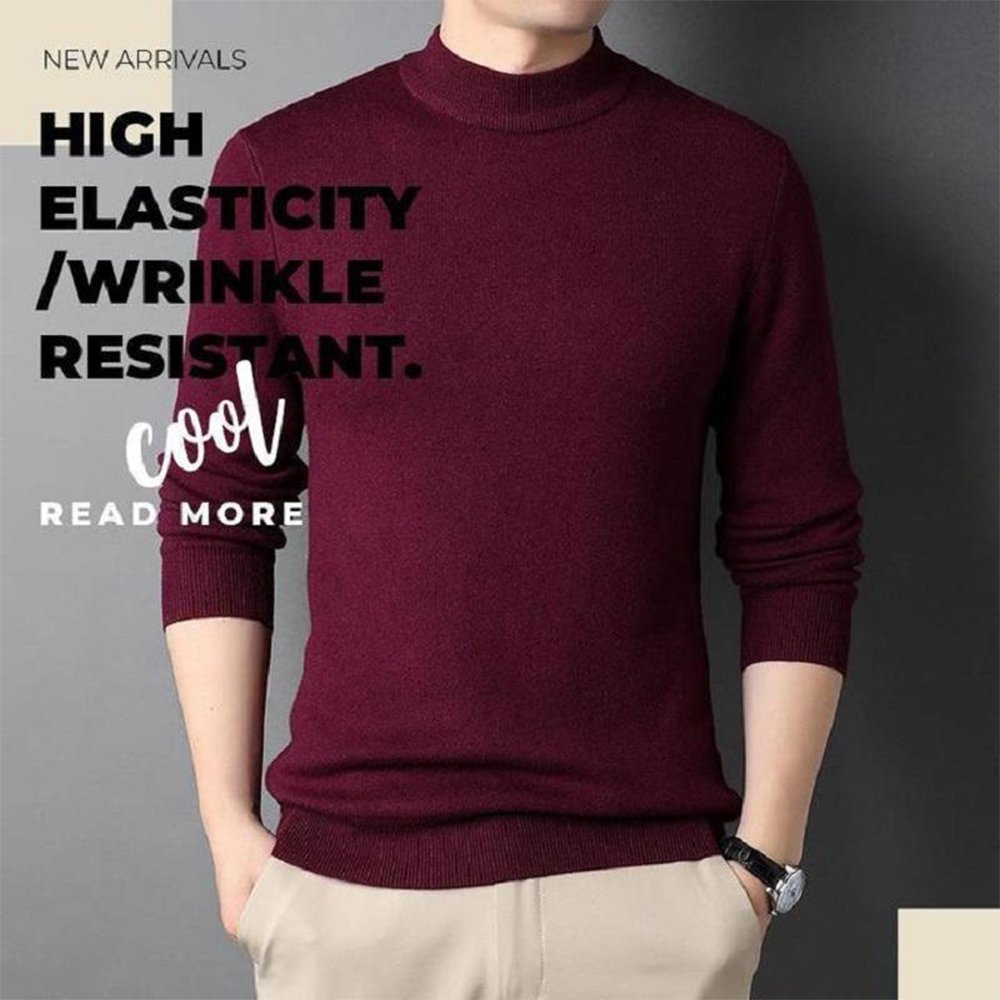 Macymars™ Men's Half Turtleneck Sweater