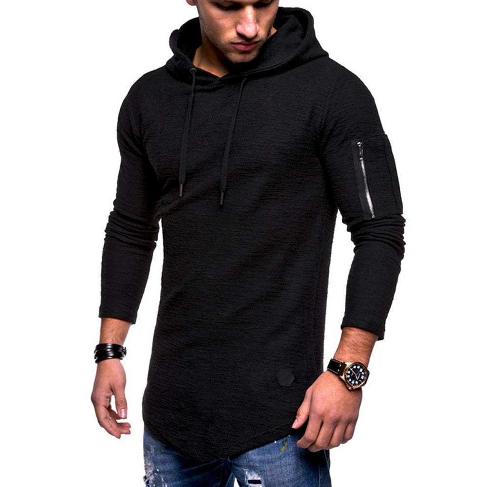 Macymars™ Men's arm zip hooded casual sweatshirt