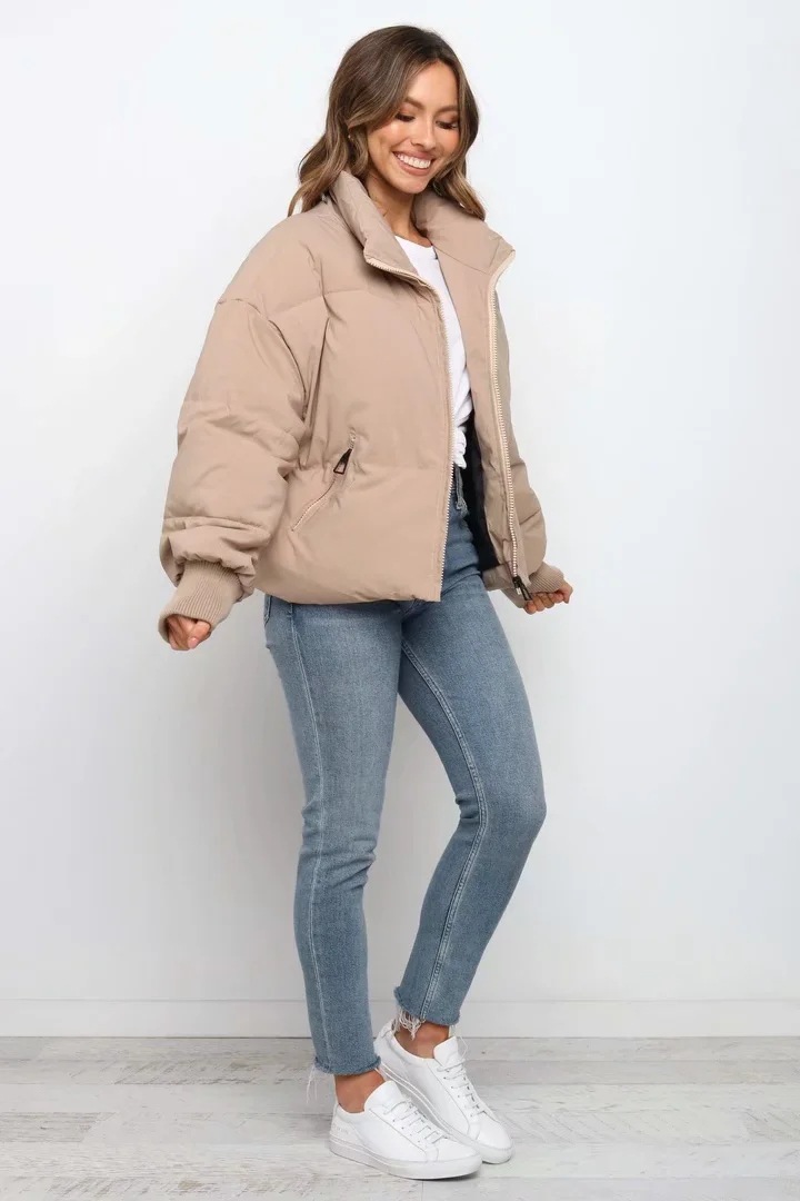 Long Sleeve Zip Puffer Jacket