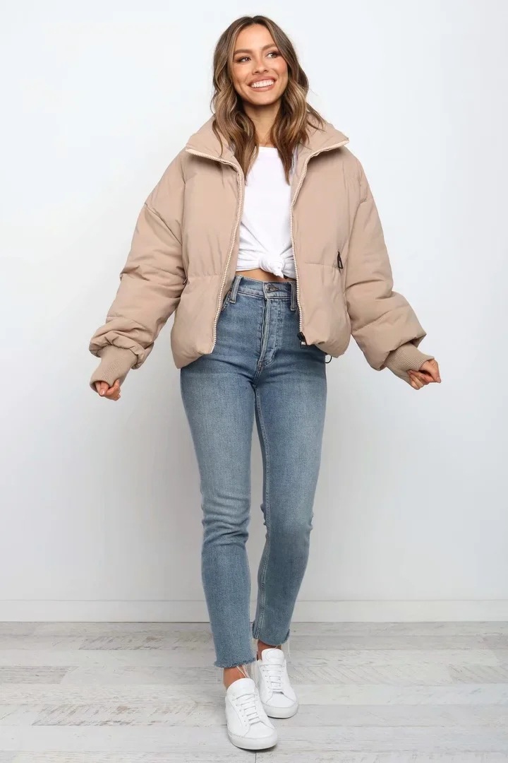 Long Sleeve Zip Puffer Jacket