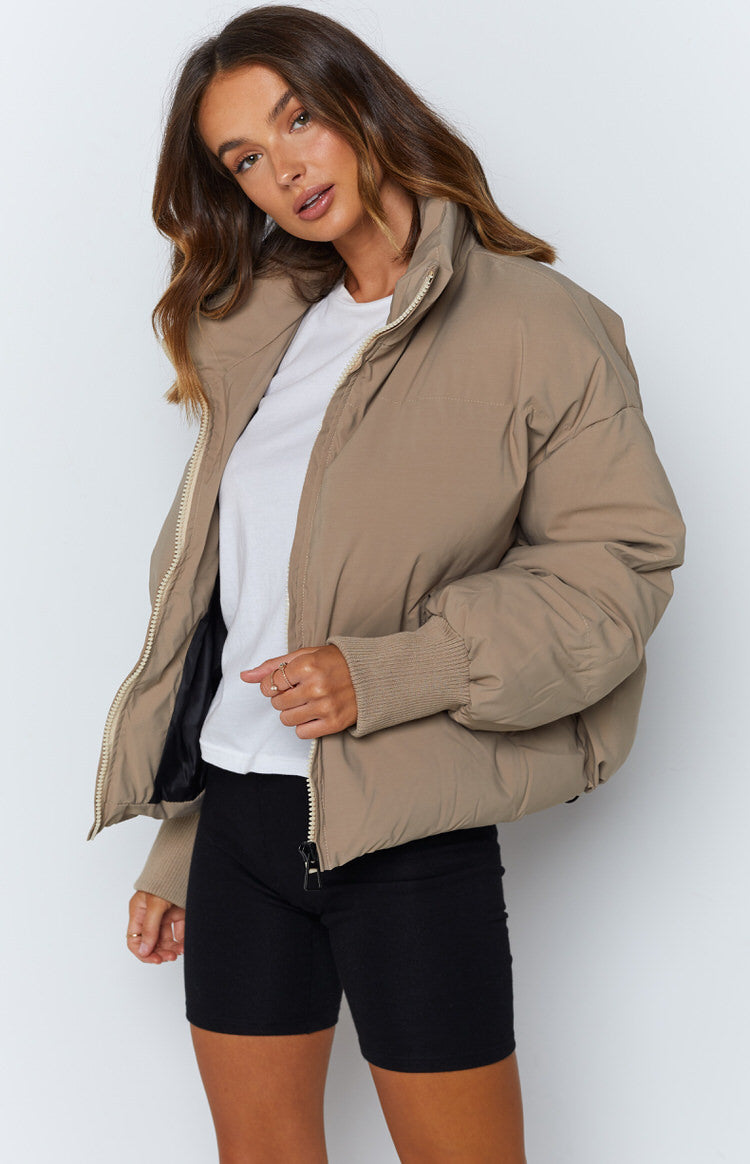 Long Sleeve Zip Puffer Jacket