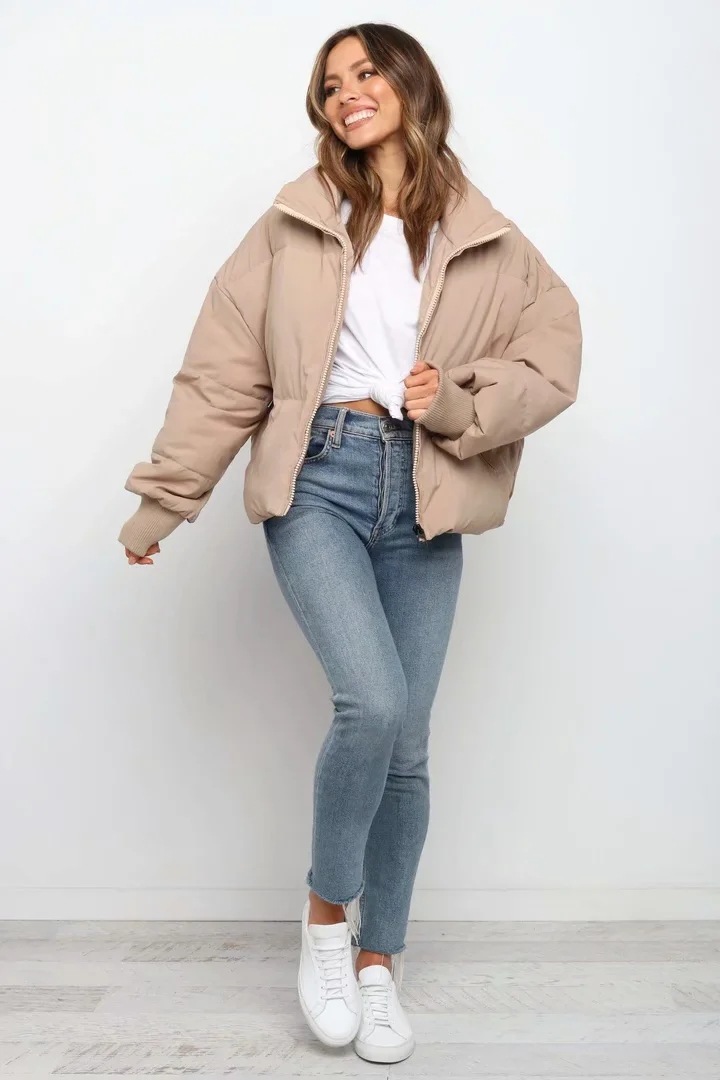 Long Sleeve Zip Puffer Jacket