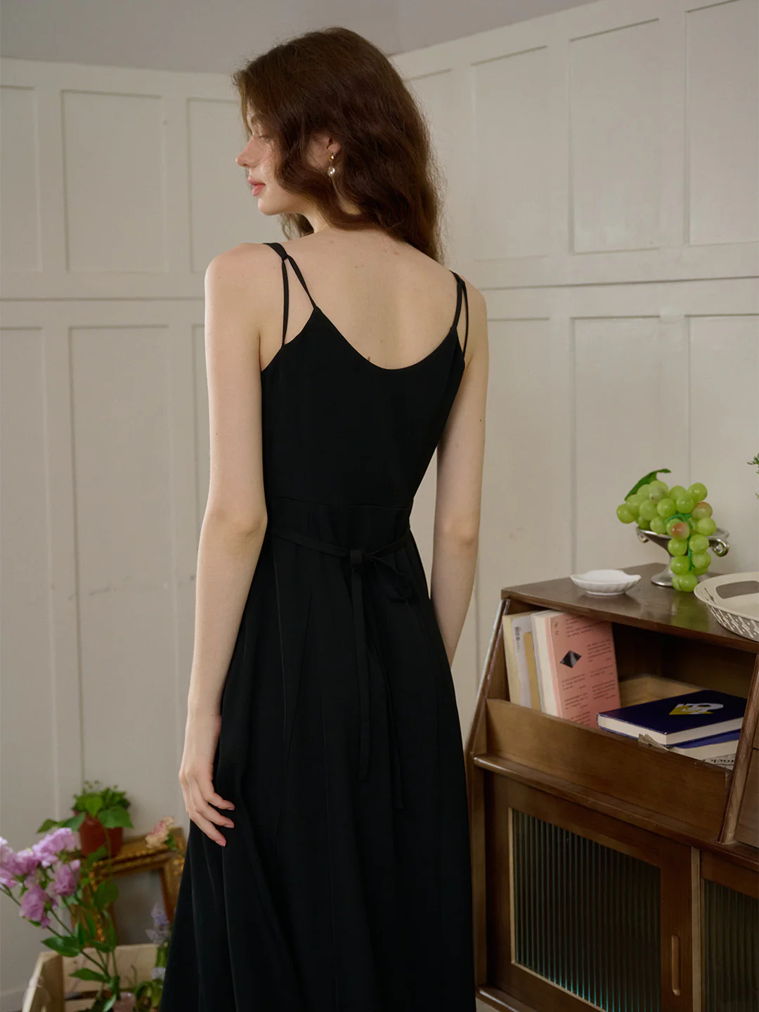 Elegant Square Neck A-Line Sling Dress