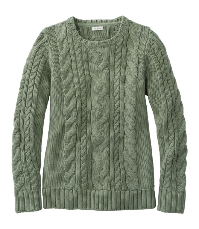 Women's Double L® Cable Sweater, Crewneck