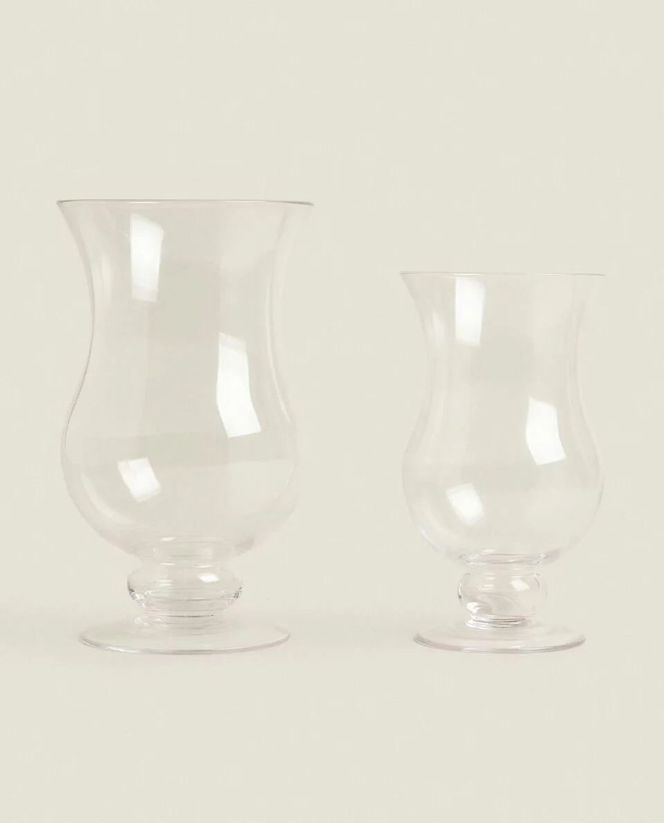 GLASS CANDLEHOLDER VASE