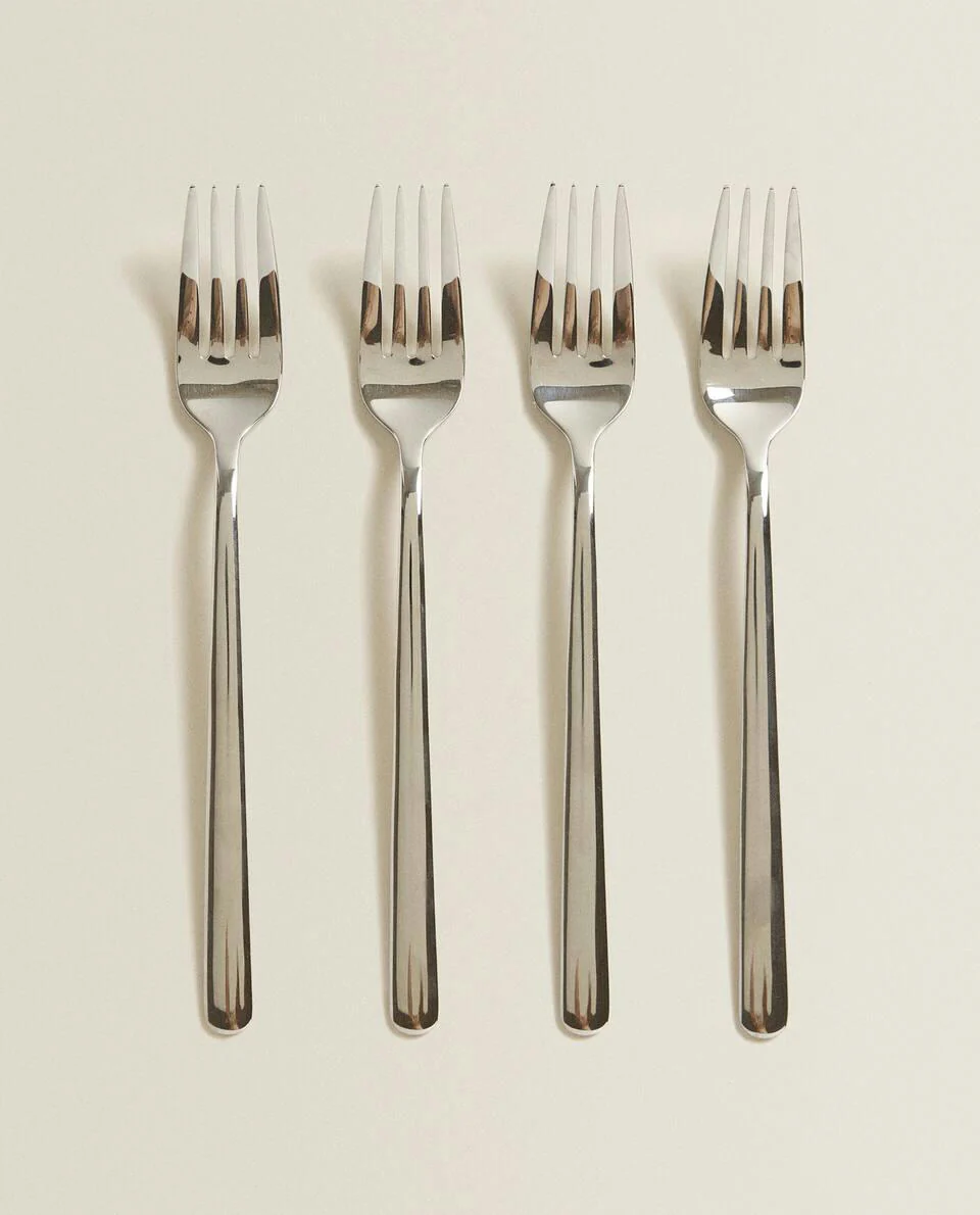 BOX OF 4 SHINY STEEL FORKS