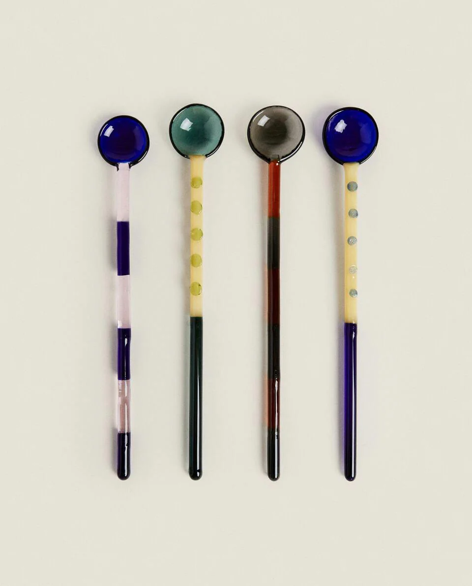 PACK OF BOROSILICATE GLASS DESSERT SPOONS (PACK OF 4)