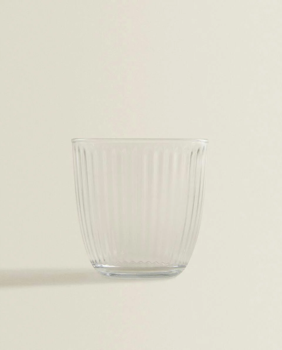 LINES DESIGN GLASS TUMBLER